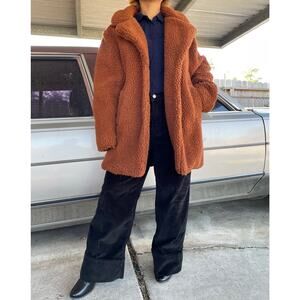 🔥Jason Maxwell Faux Fur Sherpa Cozy Teddy Coat Oversized Medium